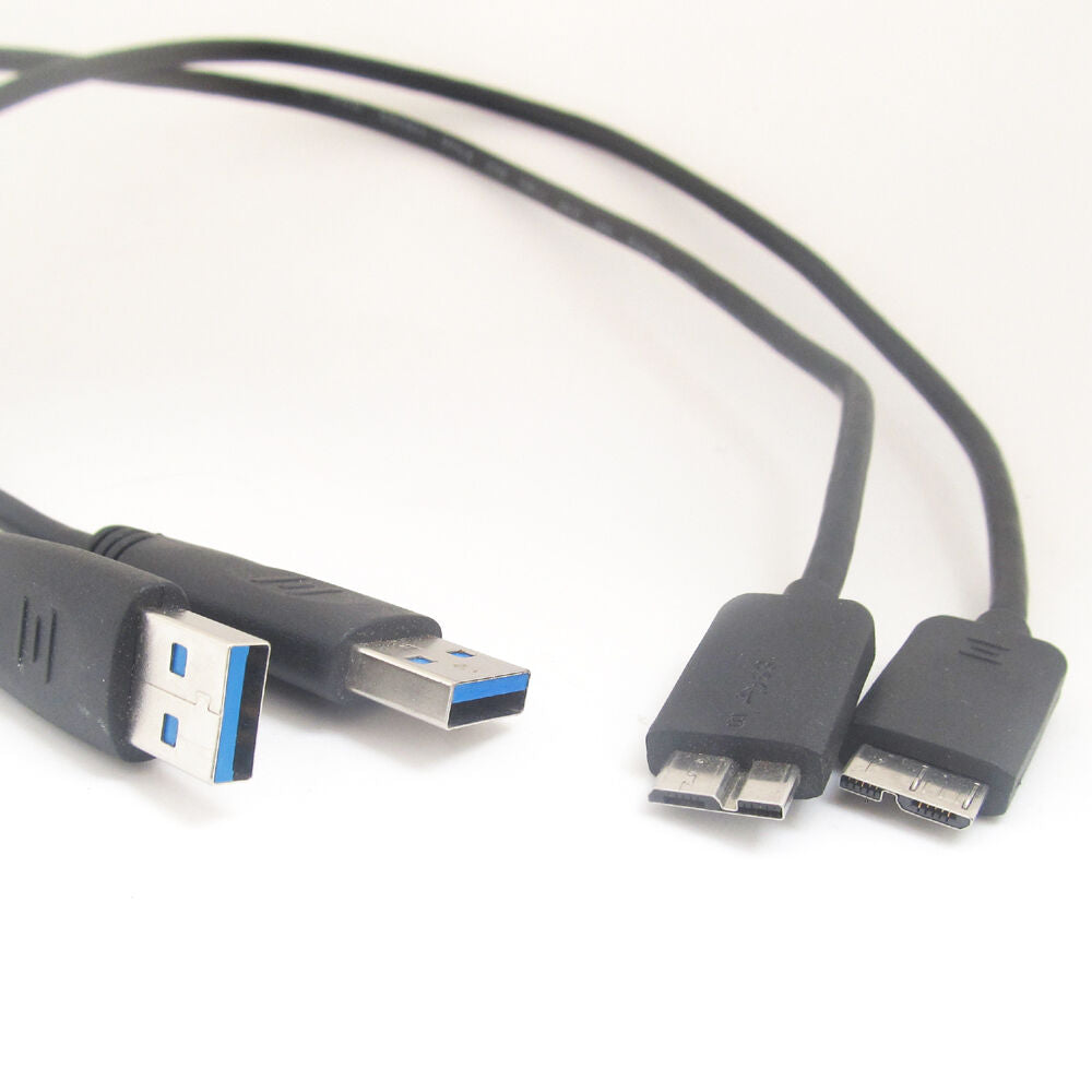 1pc Black 45cm USB 3.0 High Speed Type A Male to Micro B Male Adapter Cable