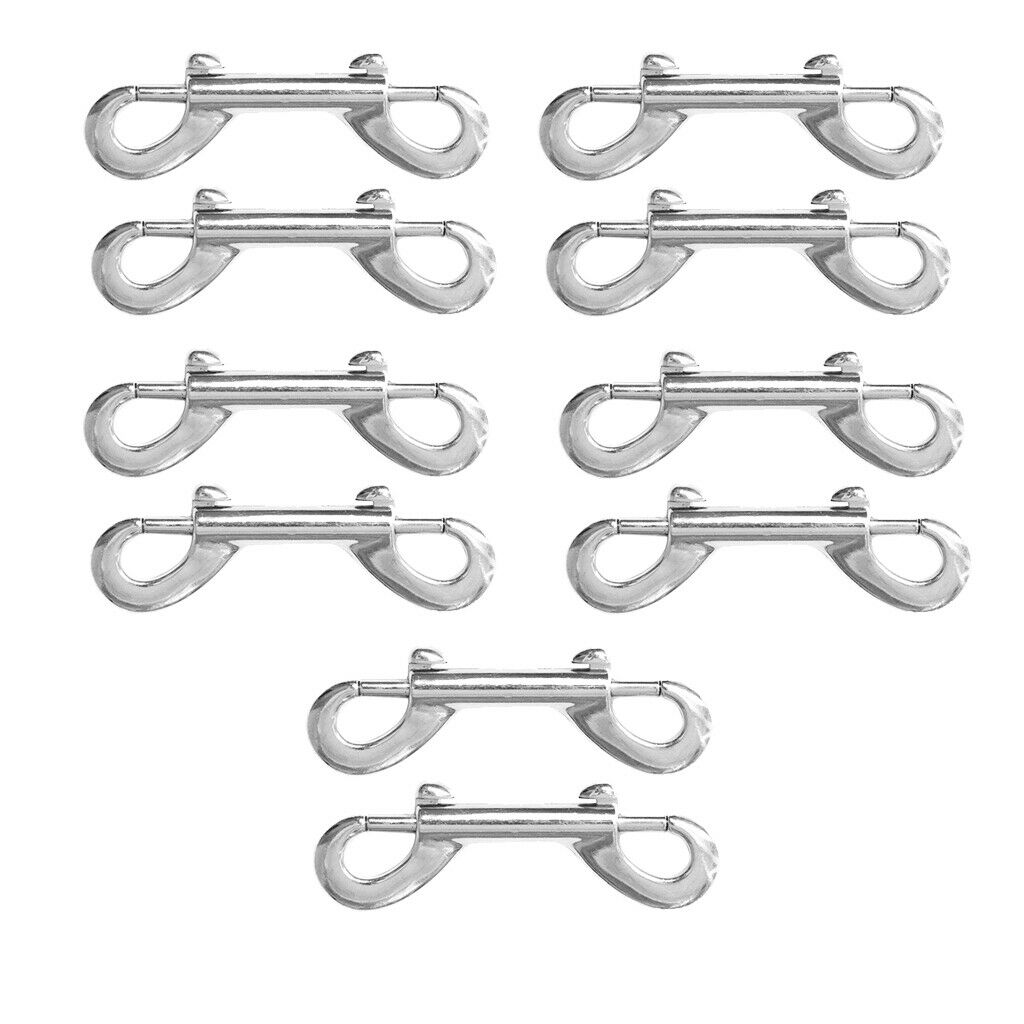 10x Double End Snap Hooks Clips Bolts Key Holder Carabiner for Keychain 9cm
