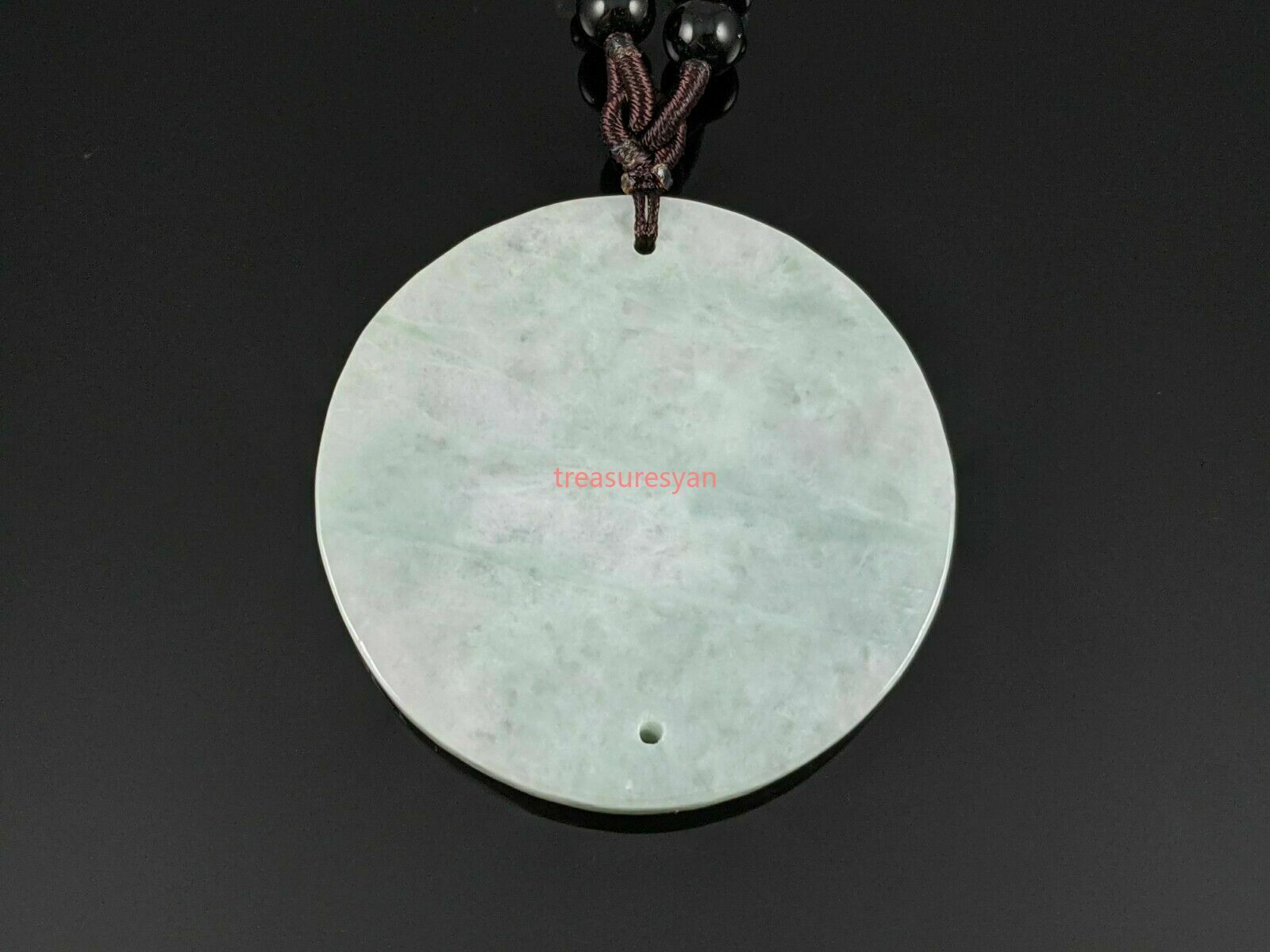 Natural Burmese Grade A Jadeite Jade Wealth Pendant with Woven Necklace