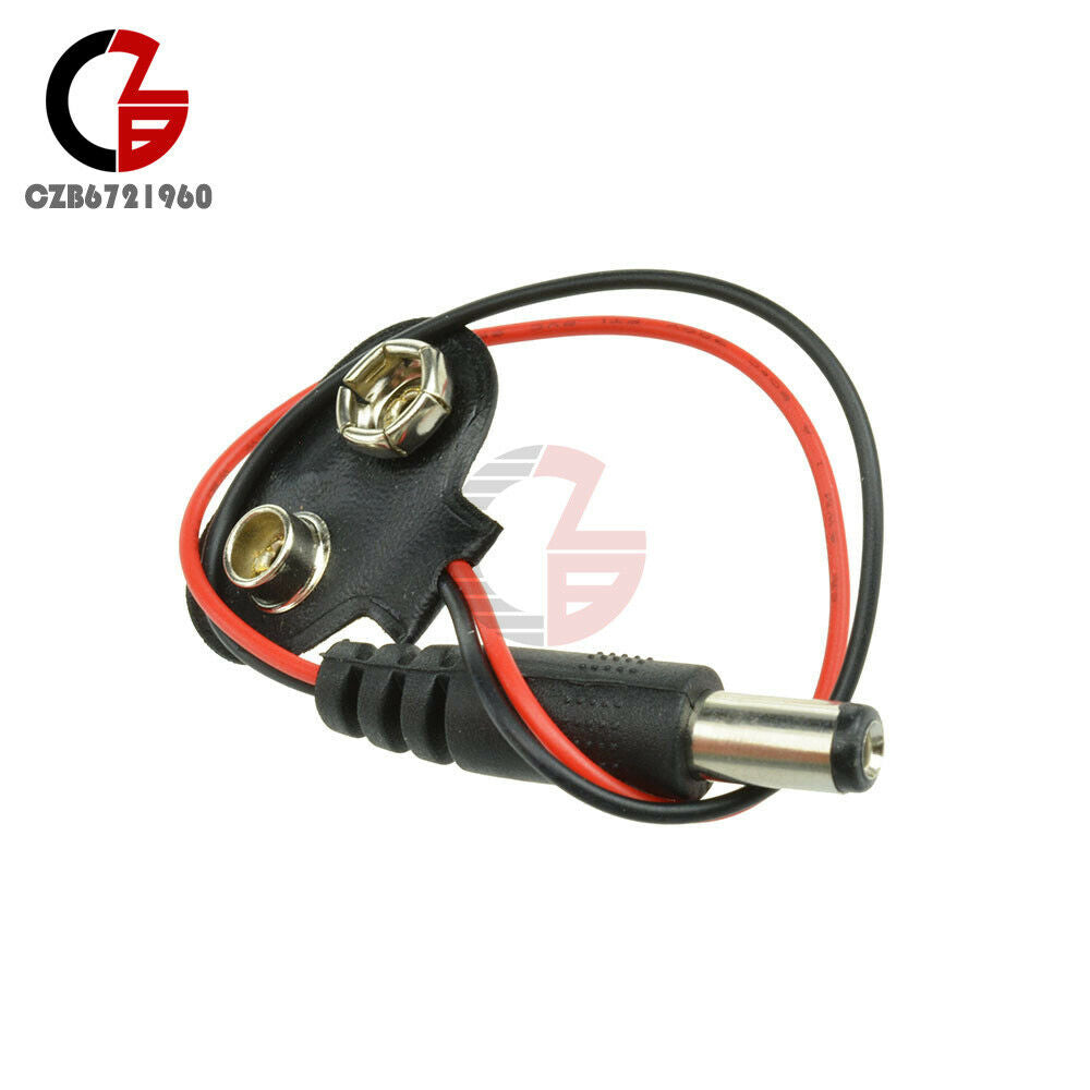 10PCS 9V DC T type Battery Power Cable Barrel Jack Connector Arduino DIY