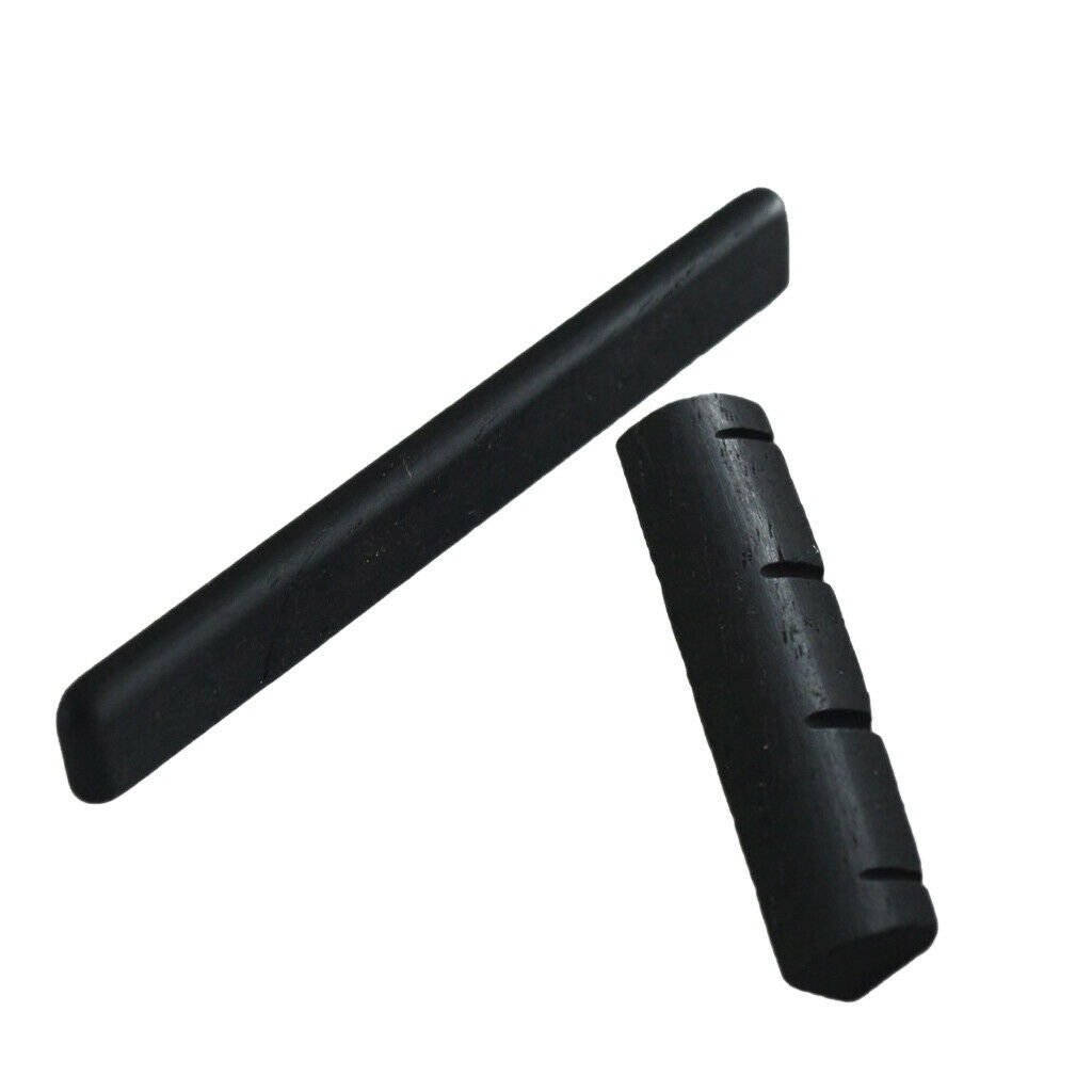 Ebony Wood Nut and Saddle Set for 4 String Ukulele