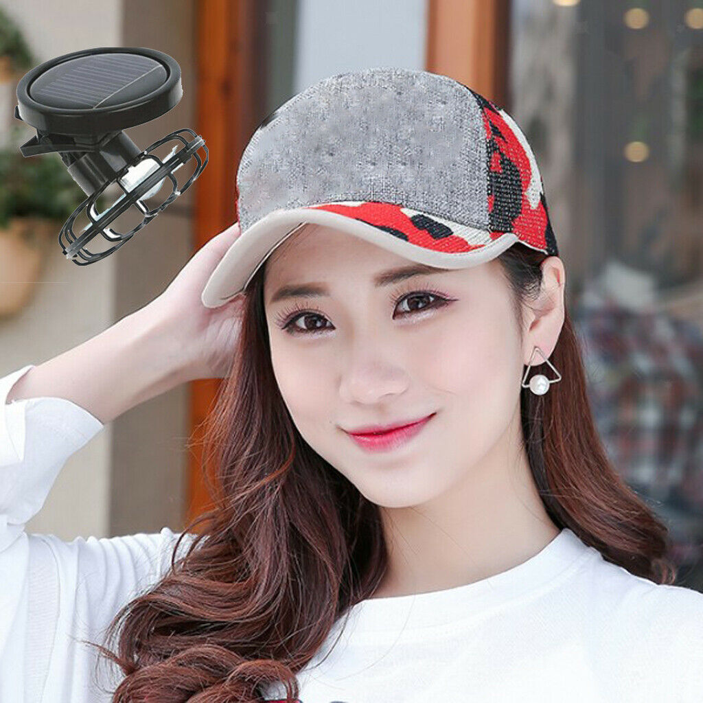 Clip-on Hat Mini Solar Fan Traveling Fishing Portable Sun Energy Power Fans