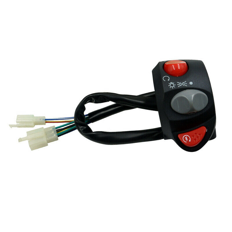 Motorcycle Bike Refit 7/8" TurnSignal On Off Light Switch Holder Horn Button Set