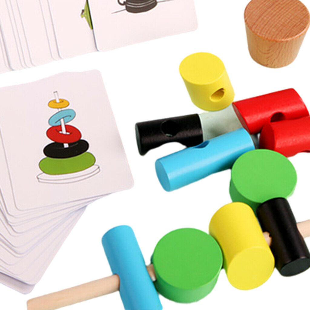Wooden Educational Toddler Toys for 3 4 5 Year Old Boys Girls Preschool Color
