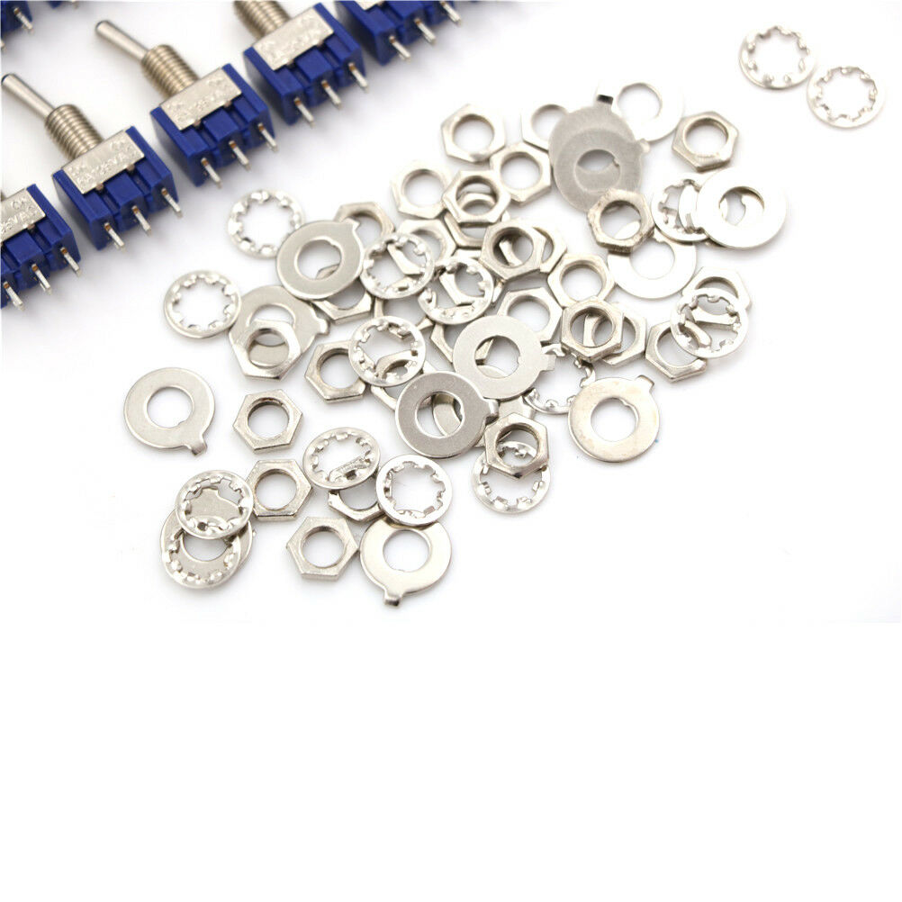 15 Pcs AC 125V 6A SPDT ON-ON 3 Pin Latching Mini Toggle Switch Pip US