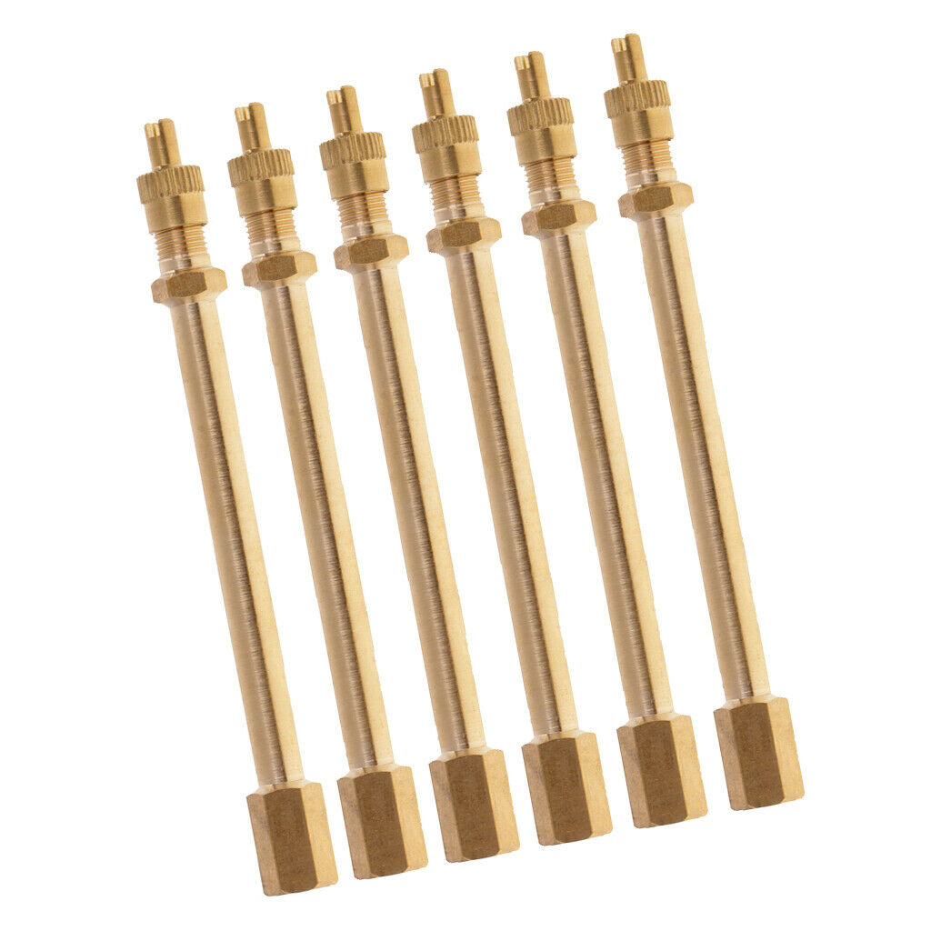 6 Pcs Metal Tire Air Valve Extension Adaptor for Car Motorcycle Truck 10cm