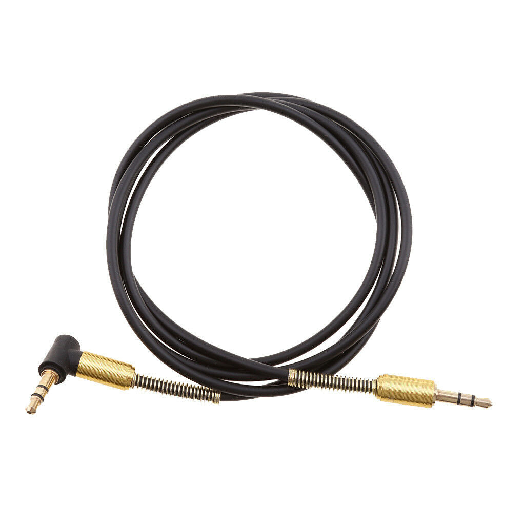 3.5mm Male to M Aux Cable Cord L-Shaped Right Angle Car Audio Headphone Jack