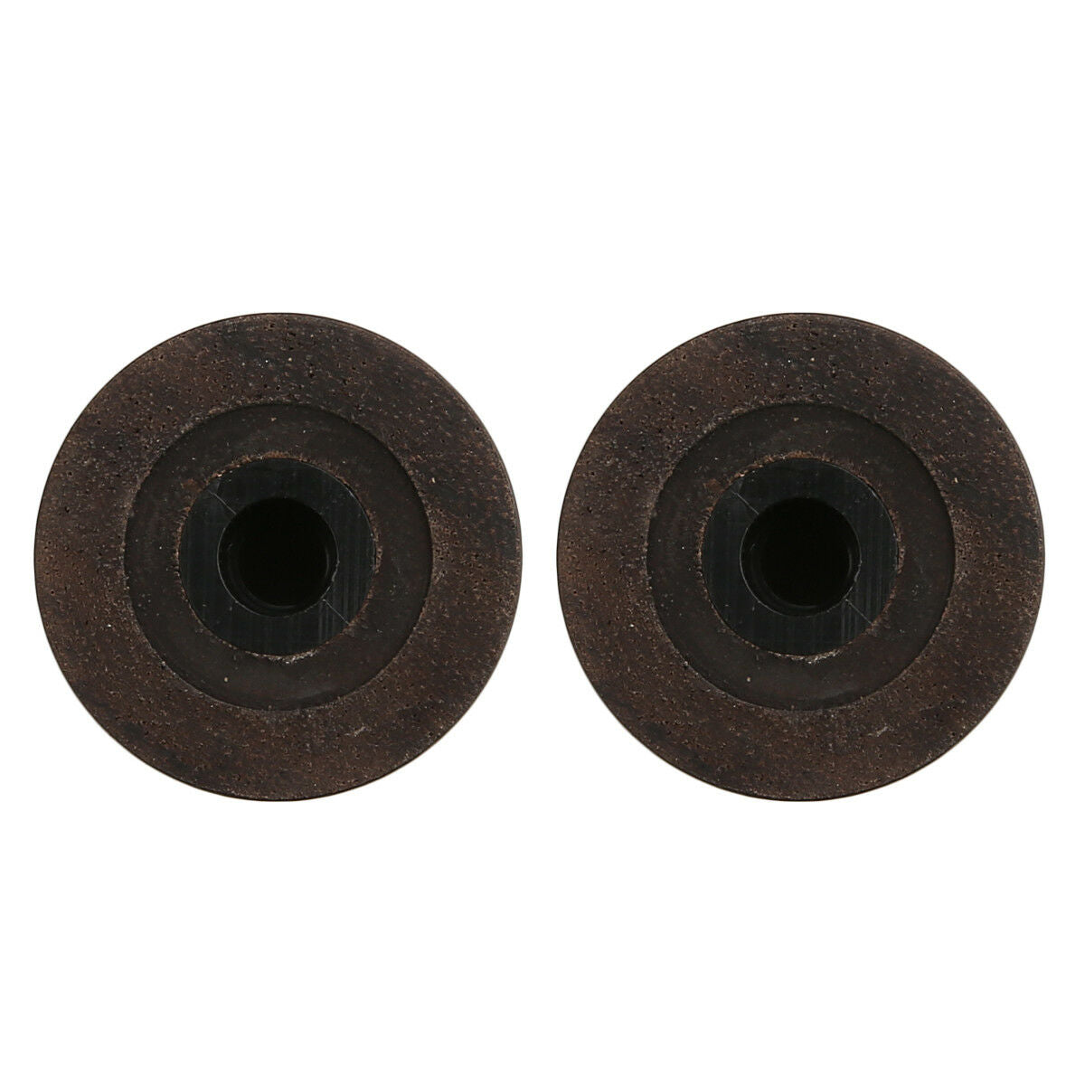 2x Ebony Wood Strat Style Bell Knobs Guitar Bass Top Hat Knob w/ Indicator Dot