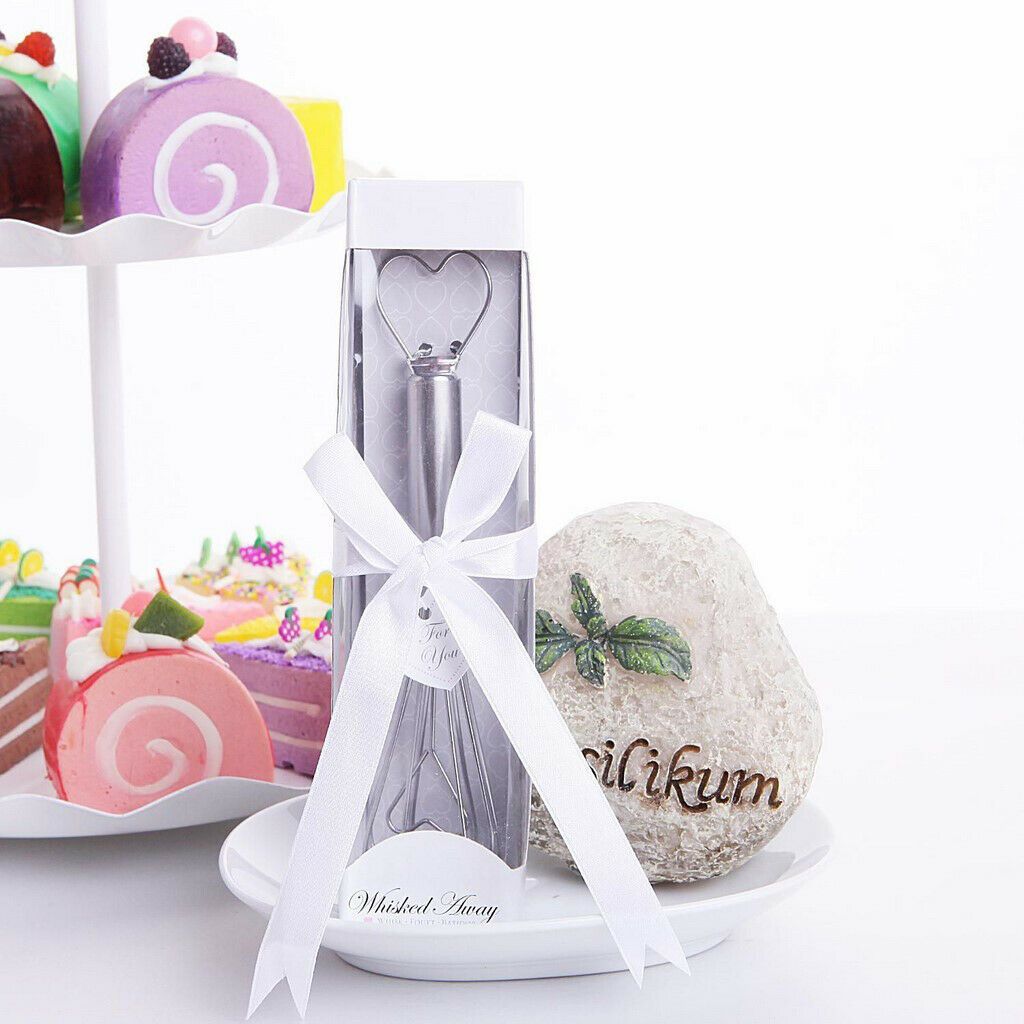 Stainless Steels Egg Beater Whisk Heart shape Wedding Party Favor Gift