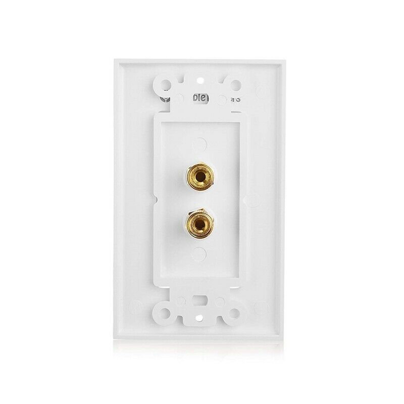 2 Posts Speaker Wall Plate Home Theater Wall Plate Audio Panel for 1 Speakers S7