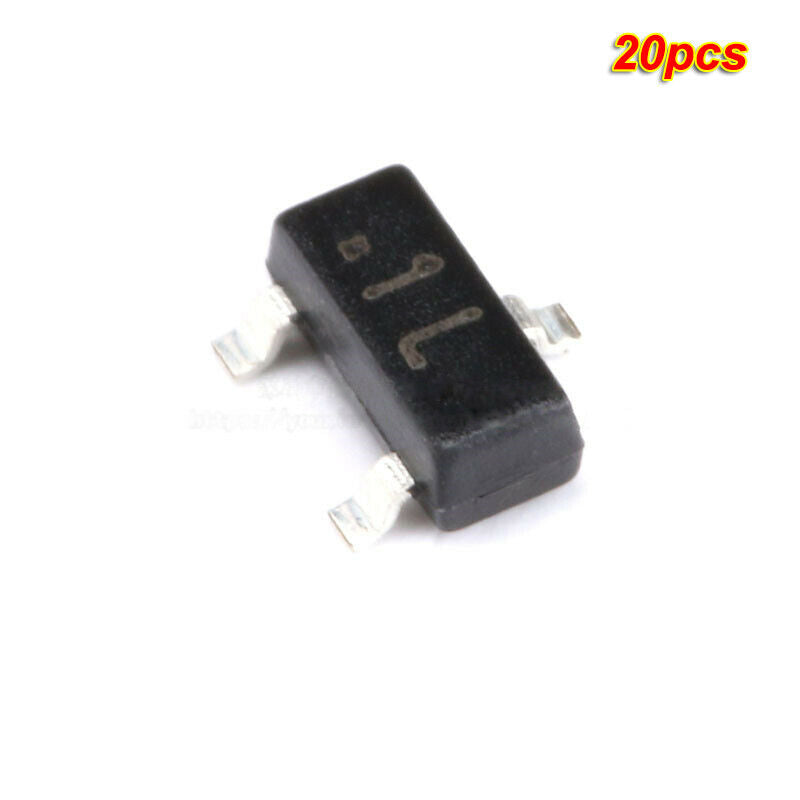 20pcs SMD Triode BC848C silk screen 1L SOT-23 NPN 30V/1A Transistor