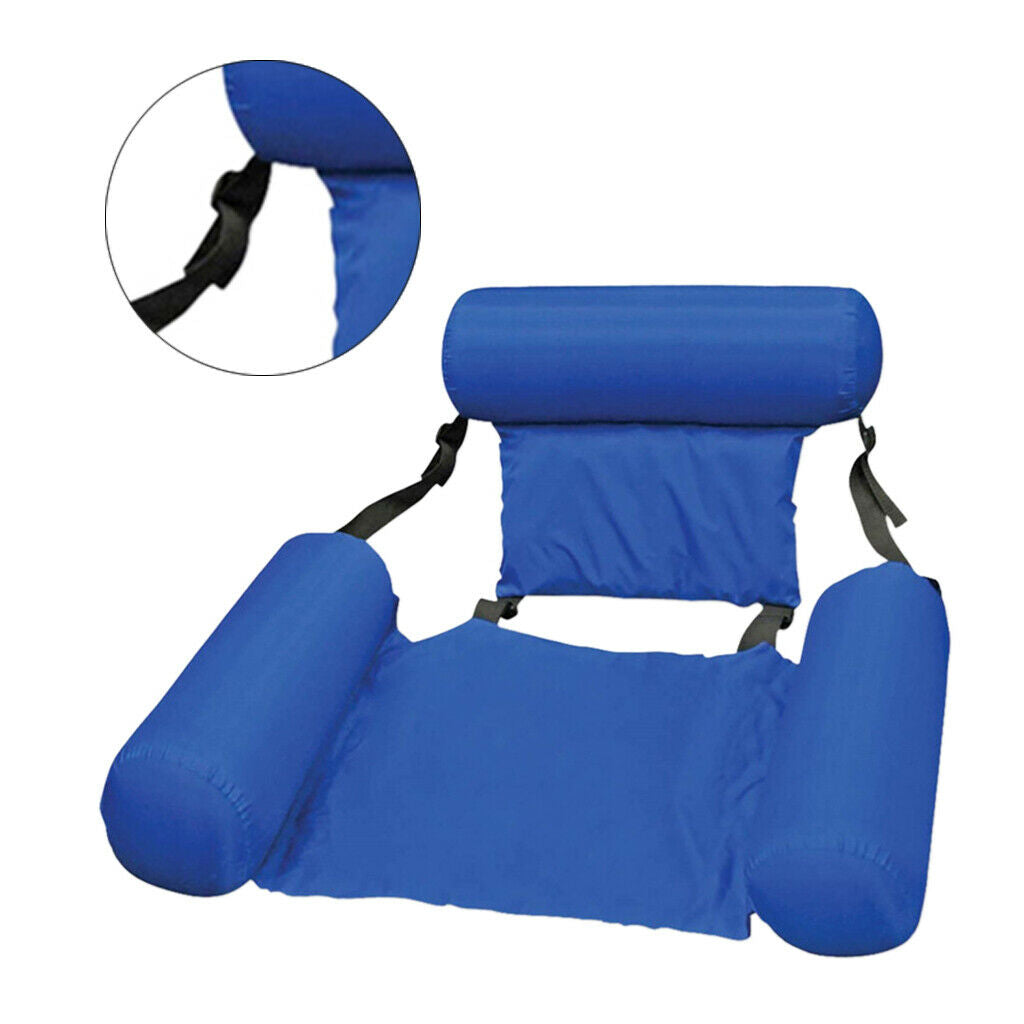 2Set Inflatable Floating Bed Float Raft Hammock Lounge Lake Beach Lounge Chairs