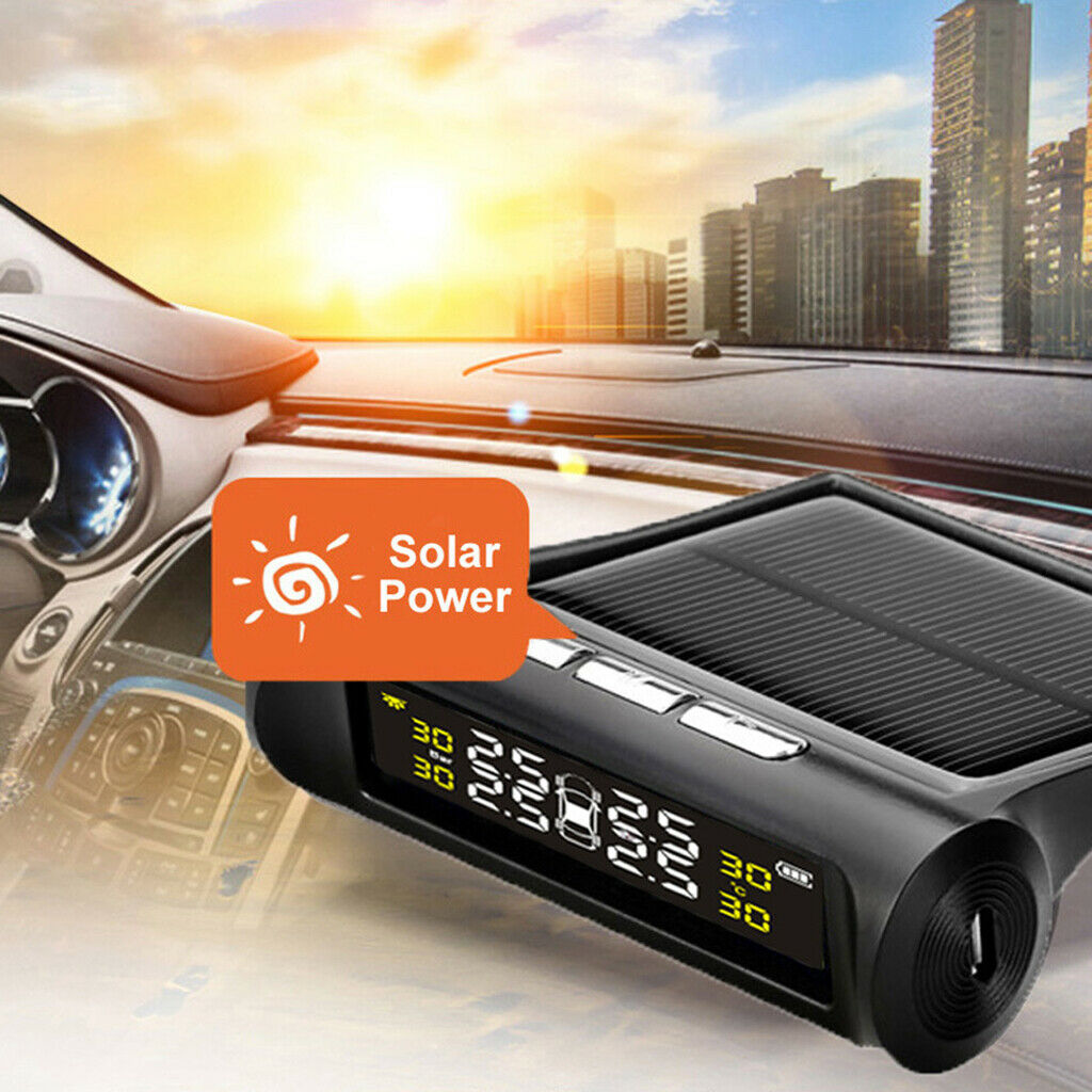 Solar Car Tire Pressure Temperature Monitor Tyre Monitoring External Sensors