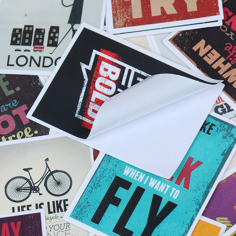 25Pcs Motivational Life Quotes Diary Stickers Skateboard Laptop Luggage Decals
