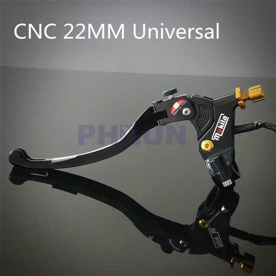 1pc Black Motorcycle Cable Clutch Lever Perch Brake Lever CNC For 22mm Handlebar