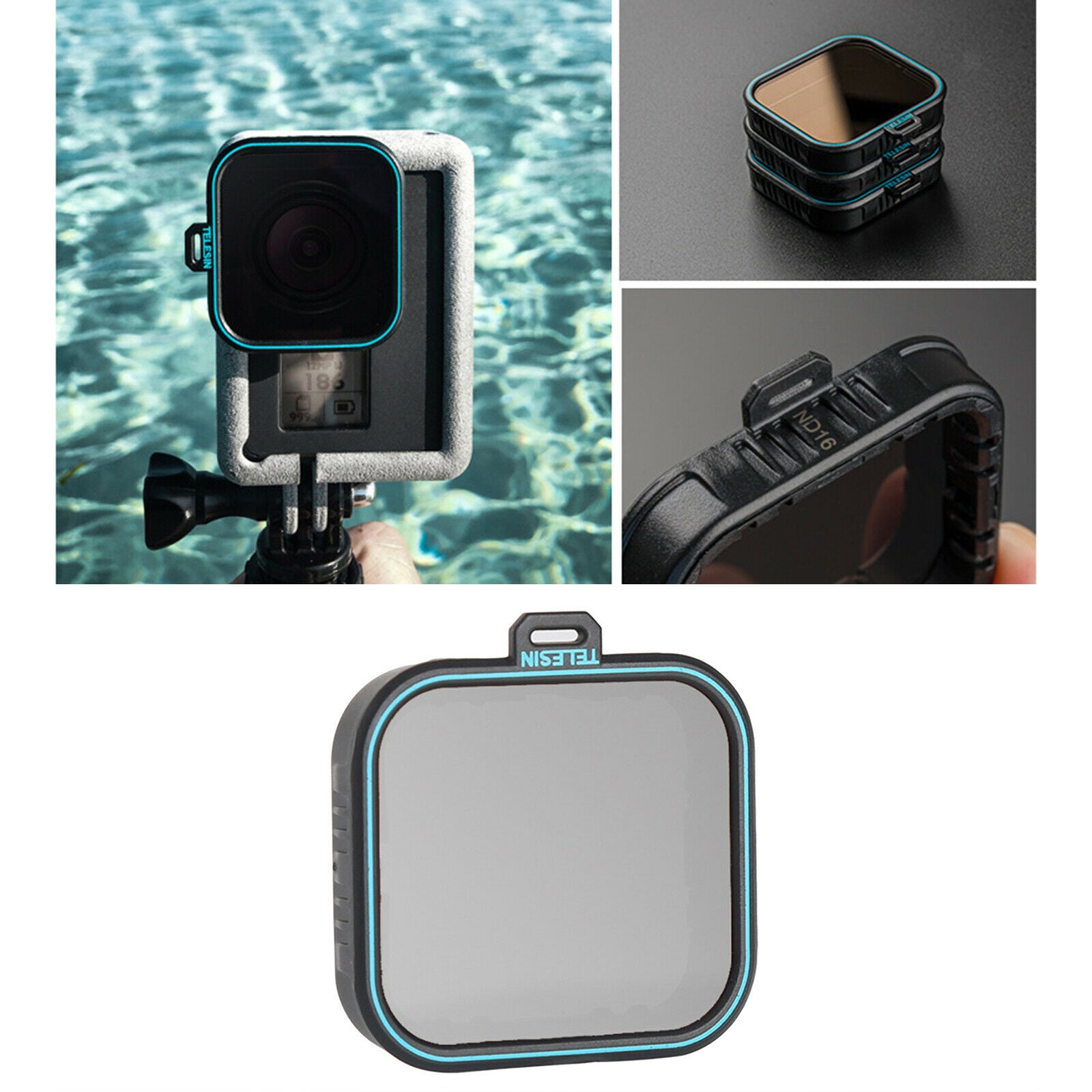 Glass Lens Filter Kit ND4 ND8 ND16 Neutral Density for   7 6 5 Videos