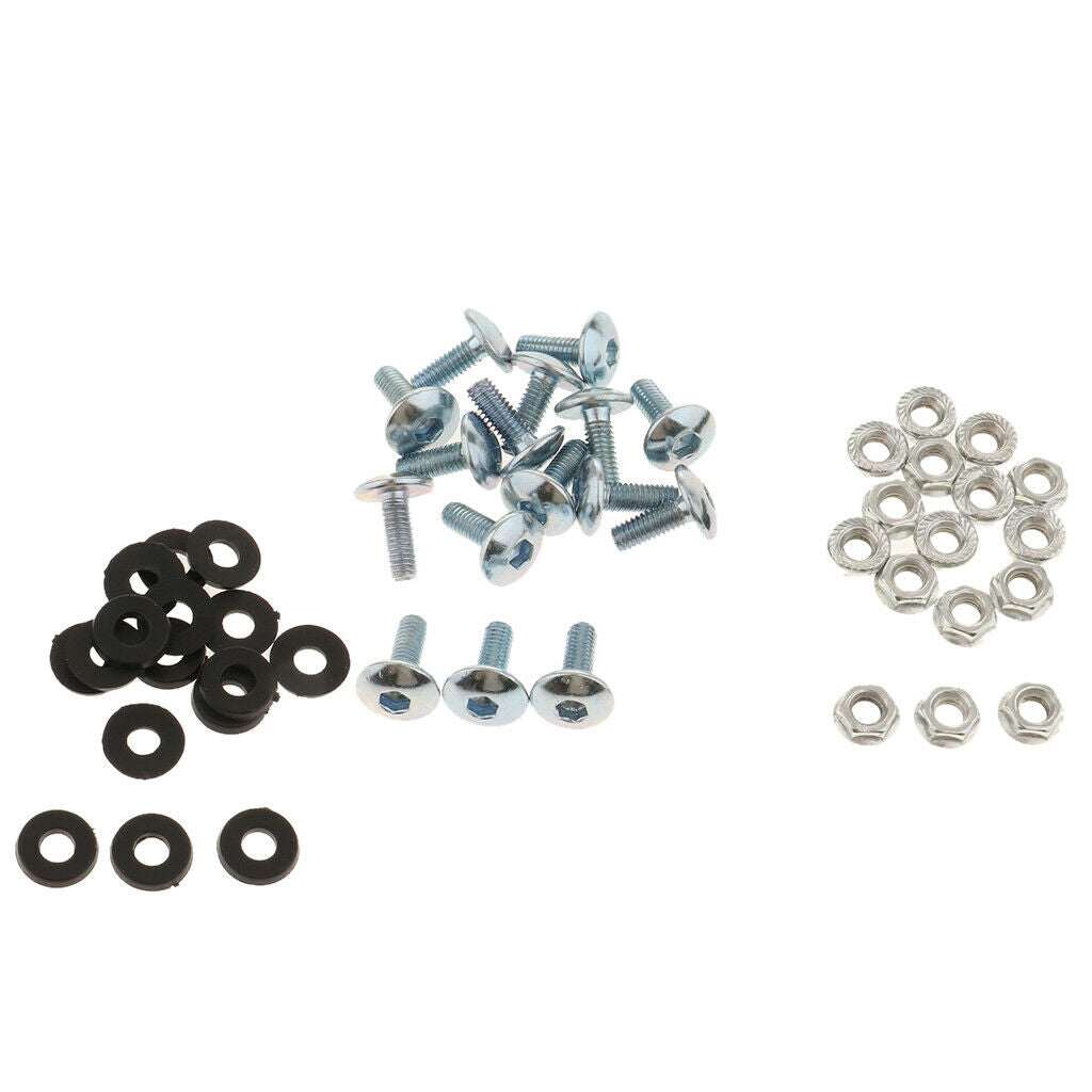 Set of 16 Motorcycle Fender Bolts Washer Nuts Screws Kit