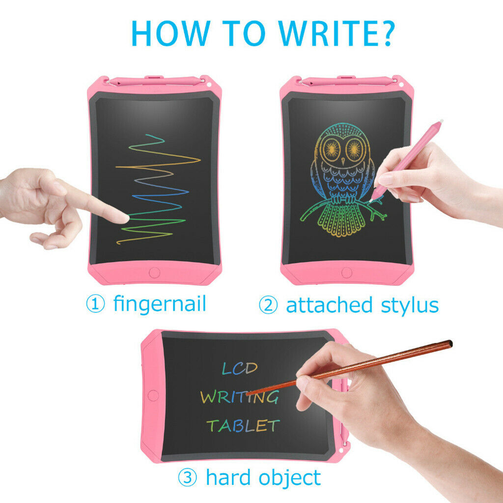 Pink 8" Drawing Pad Board Electronics Graphic with Stylus Pen Lightweight