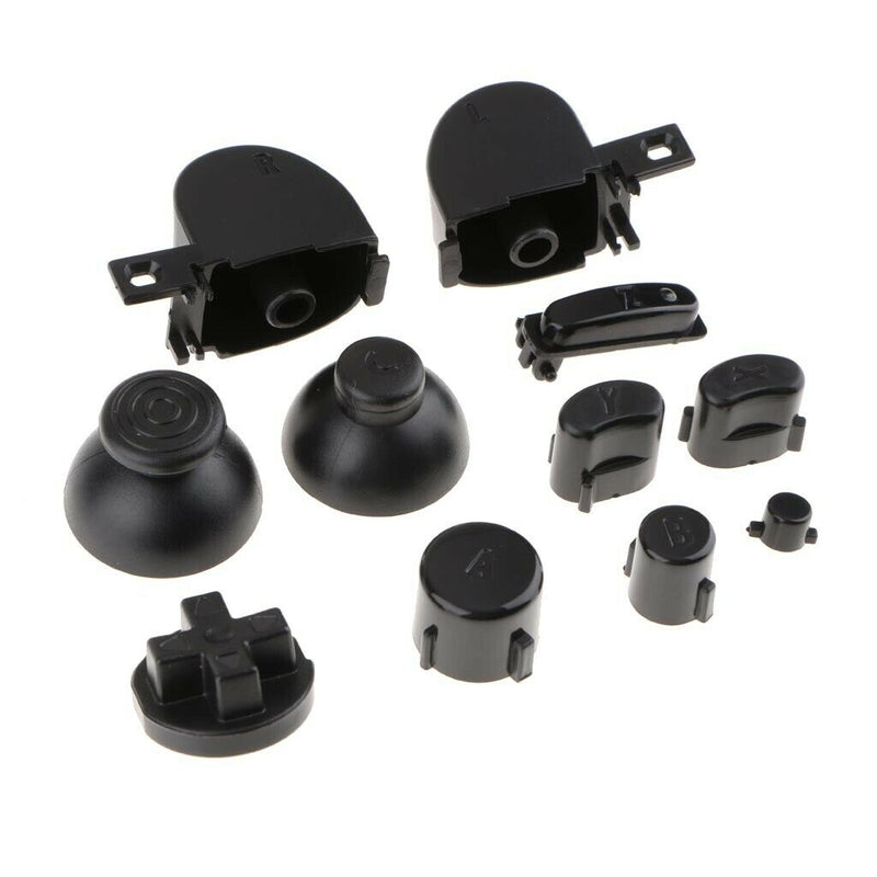 2 Set ABXYZ Button+Thumbsticks D-pad Mod Kit for Nintendo NGC - Black+Blue