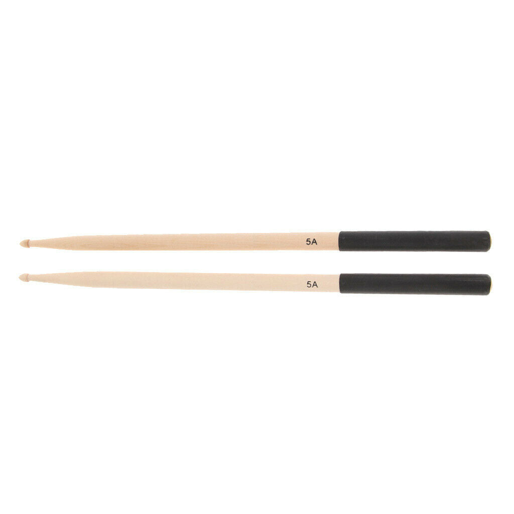 1 Pair Maple Drum Mallet Drumstick for Percussion Instrument Parts Black