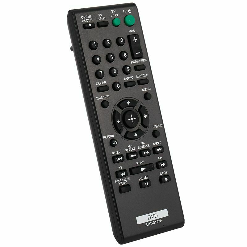 Rmt-D197A Smart Remote Control for Sony Dvd Dvp-Sr210 Dvp-Sr210P Dvp-Sr510H DvK3