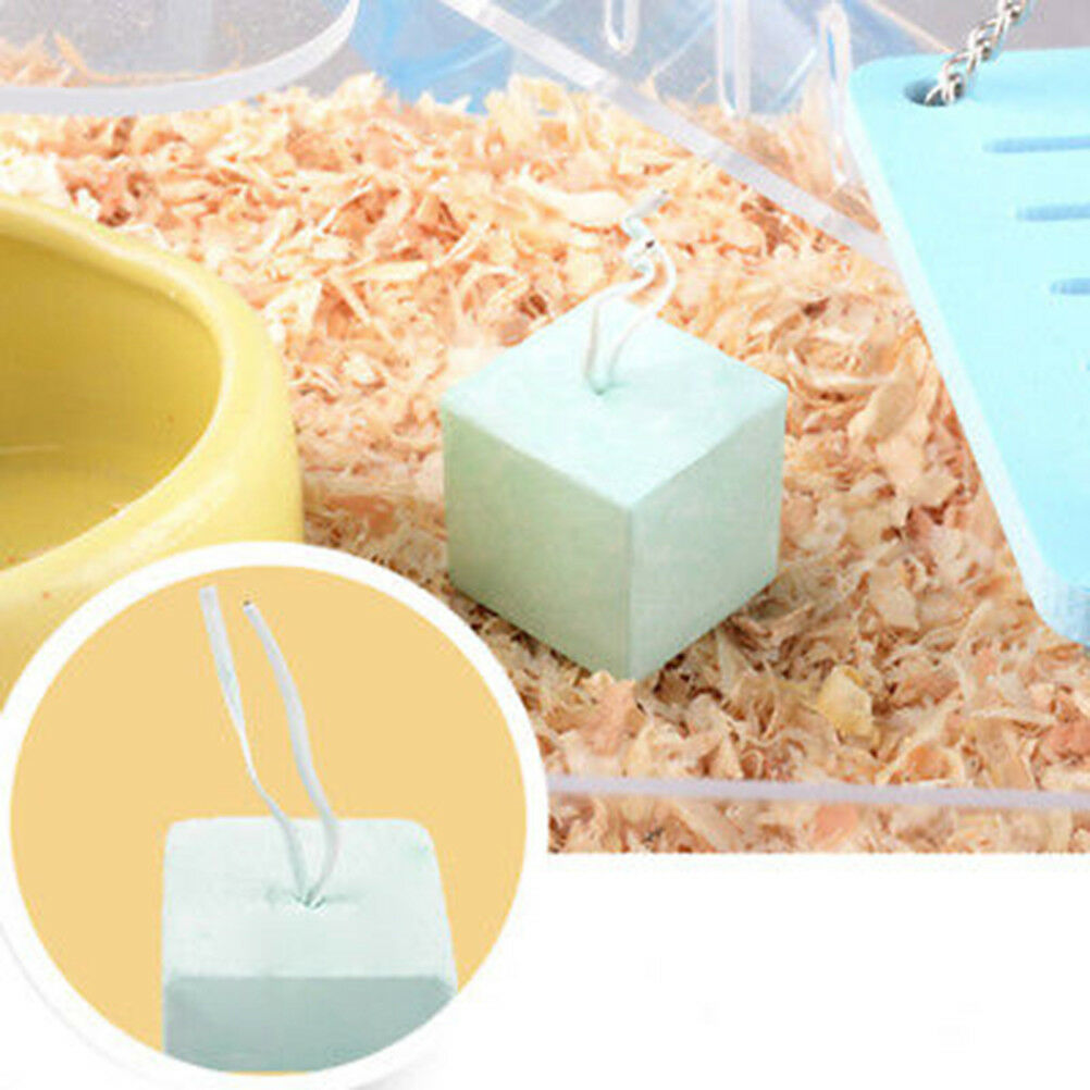 Small Animal Pet Hamster Rabbit Rat Mineral Chew Cube Teeth Grinding Ston.l8
