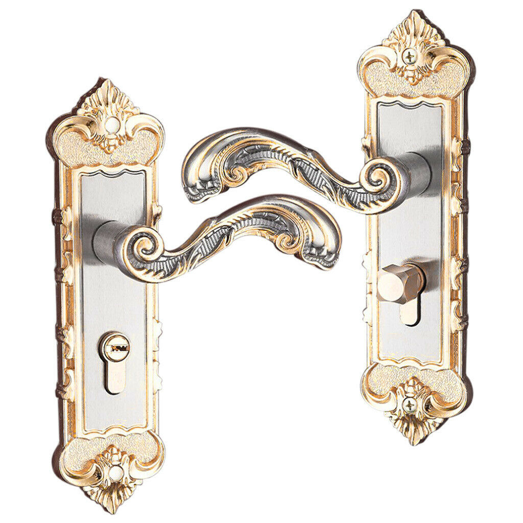 Entrance Lever door handle with Three keys for office or front door #6
