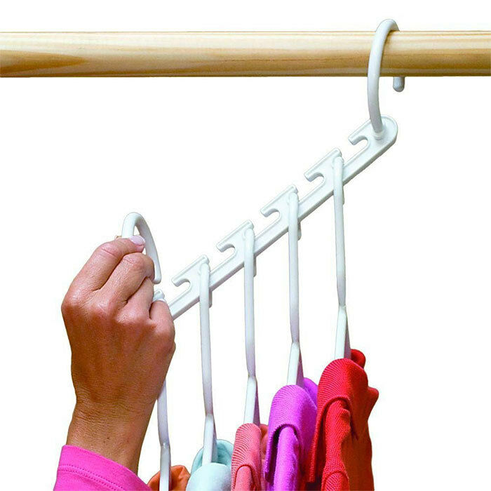 Batch 8 Hangers Multi for Storage Cupboard Wardrobe Hanger Magic - New