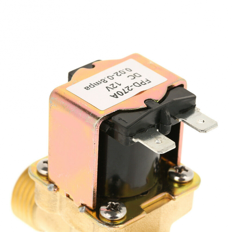 Normally Closed Water Valve Dc12V Full Copper External Thread Solenoid Valve