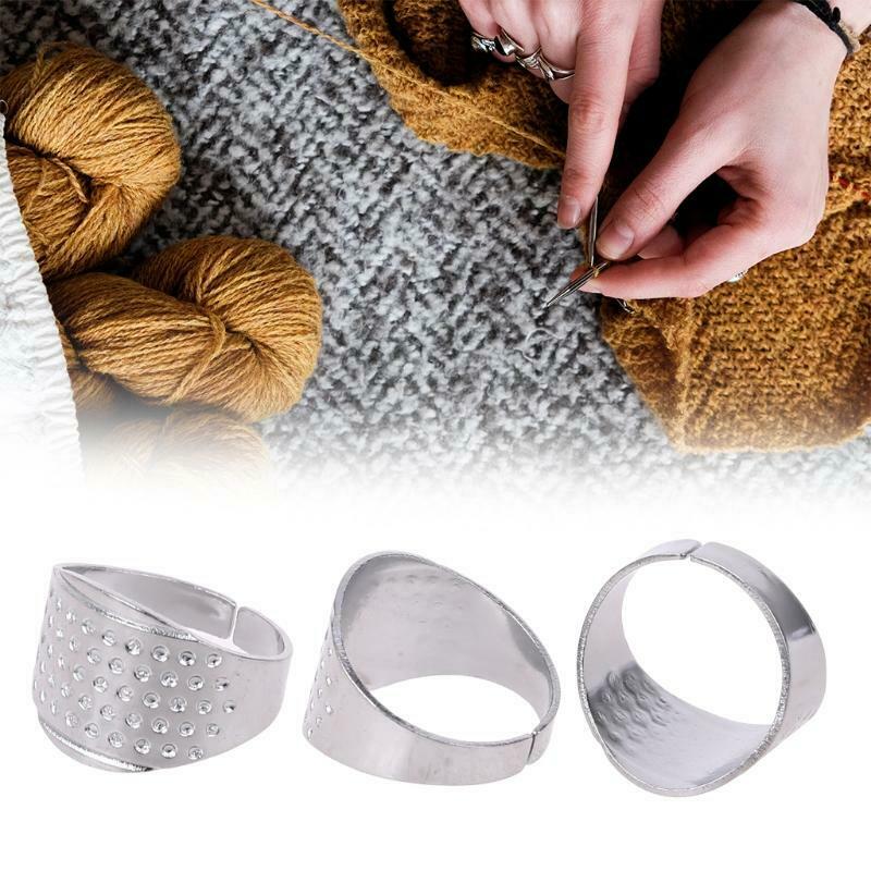 30pcs Sewing Thimbles Finger Protector Adjustable Rings Shield Hand Quilting DIY
