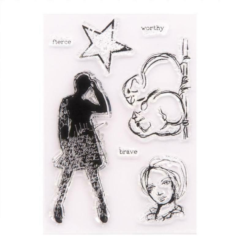 Woman Silicone Clear Seal Stamp DIY Scrapbooking Embossing Photo Album Decor