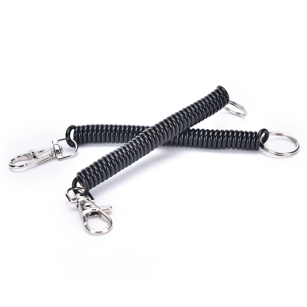 2xTactical Retractable Elastic Rope Securit Gear Tool Hiking Camping Keych.l8