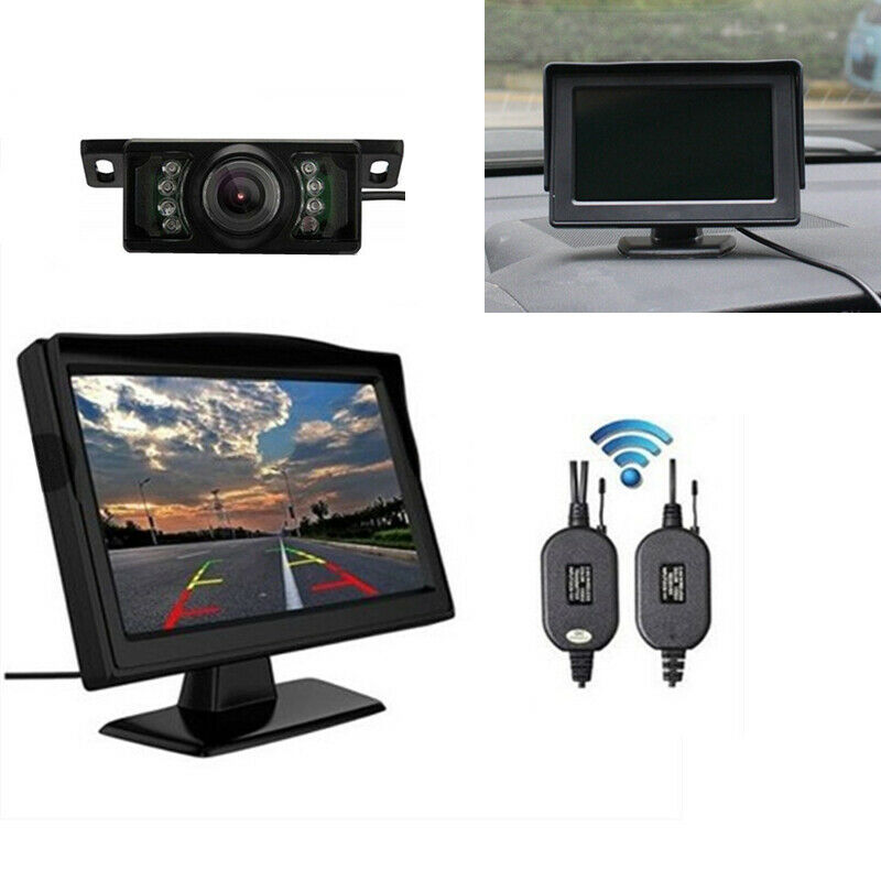 5" Wireless Car Backup Camera Monitor Rear View Night Vision Parking System Kit