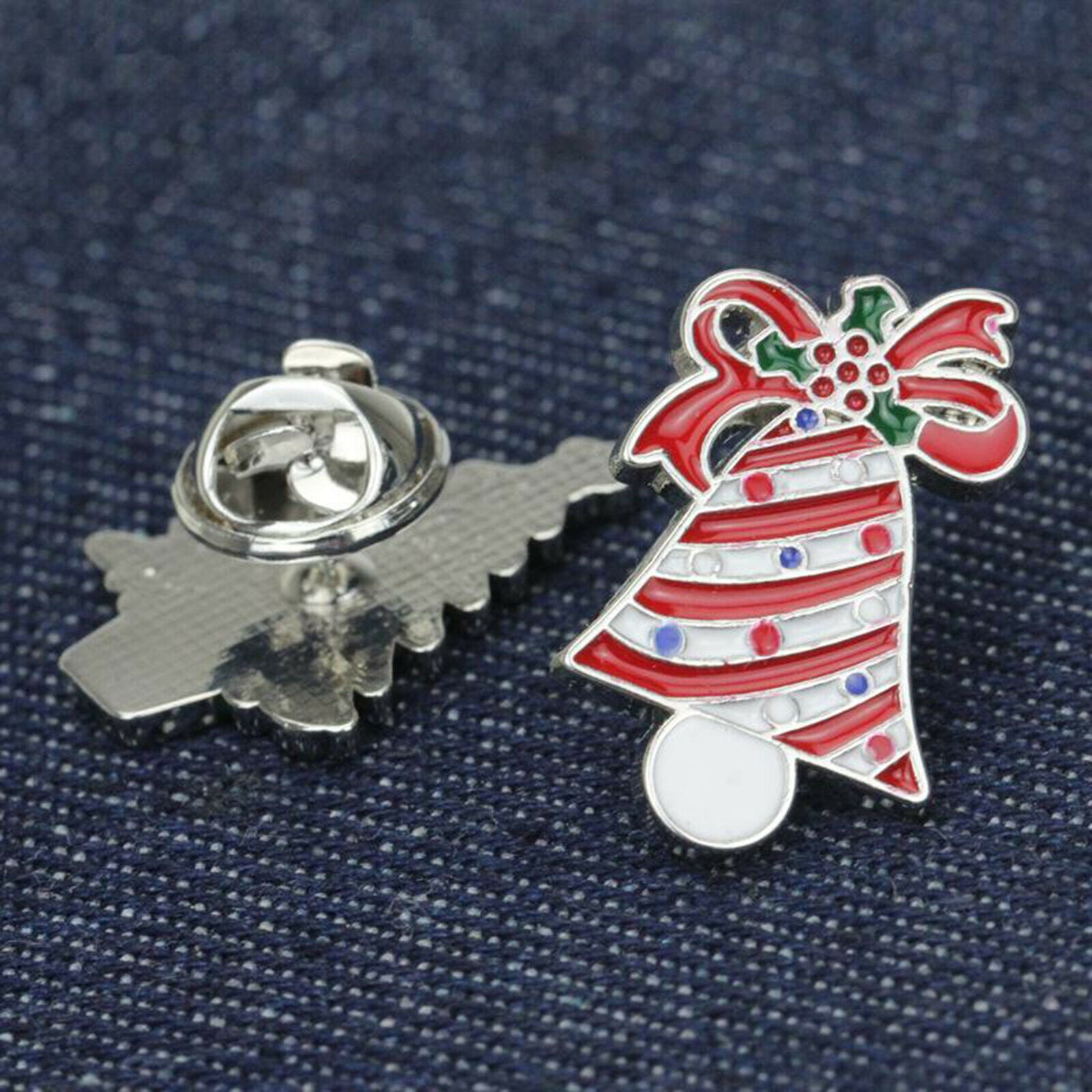 8pcs Cute Cartoon Christmas Brooch Pin Jewelry Gift Snowman Elk Kids Mom