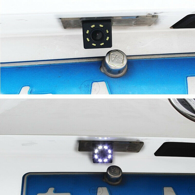 Universal 8 LED IR Car Rear View Reverse Parking Backup Camera Night Visio Qx