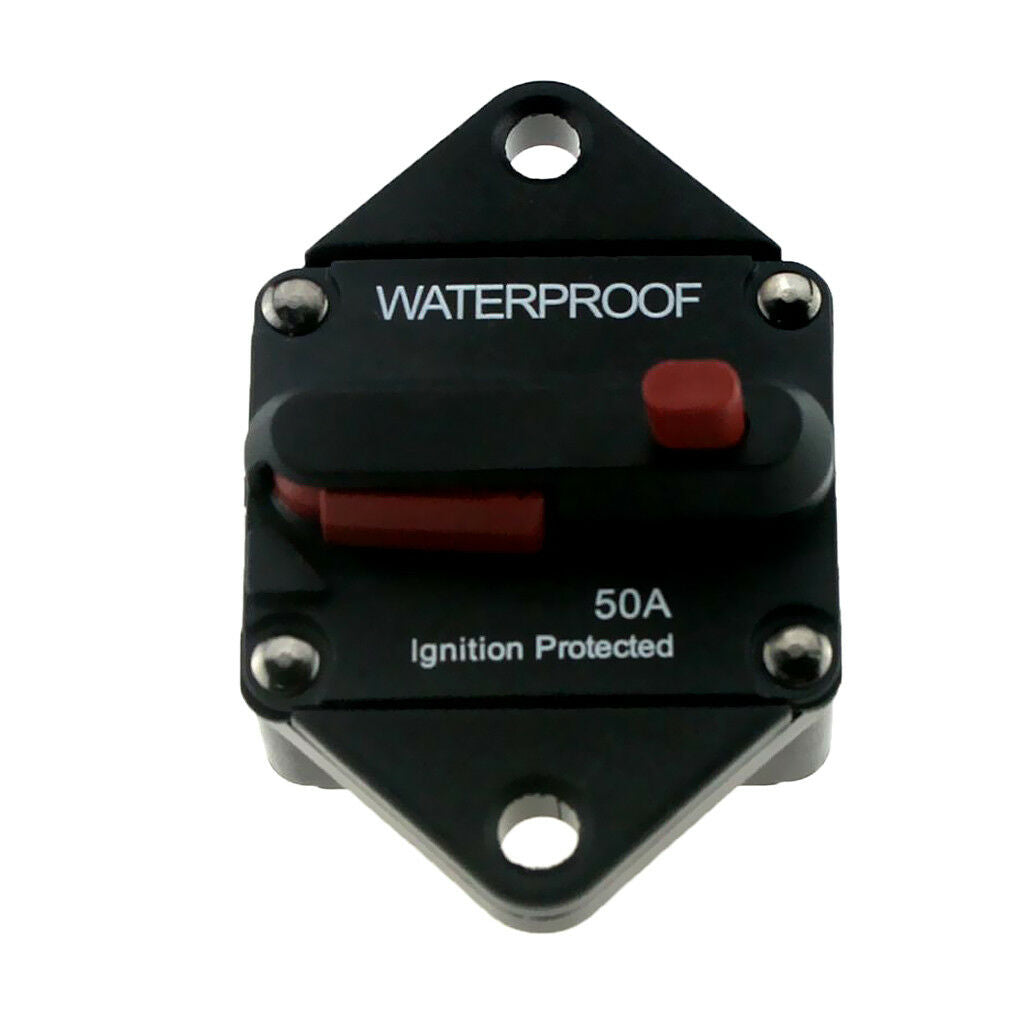 Car Auto Boat Ignition Protected 50 Amp Manual Reset Button Circuit Breaker