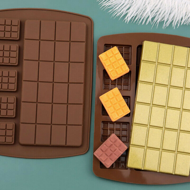 Silicone Mold Waffle Chocolate Mold Fondant Patisserie Candy Bar Mould Cake BDA