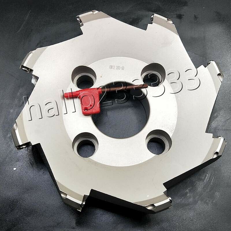 90°  KM12-200-60-8T 8Flut indexable face milling cutter for SEHT1204 inserts