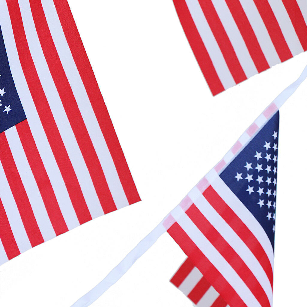 10m   Stars Stripes Party Banner 30 Flags Bunting Garland Outdoor