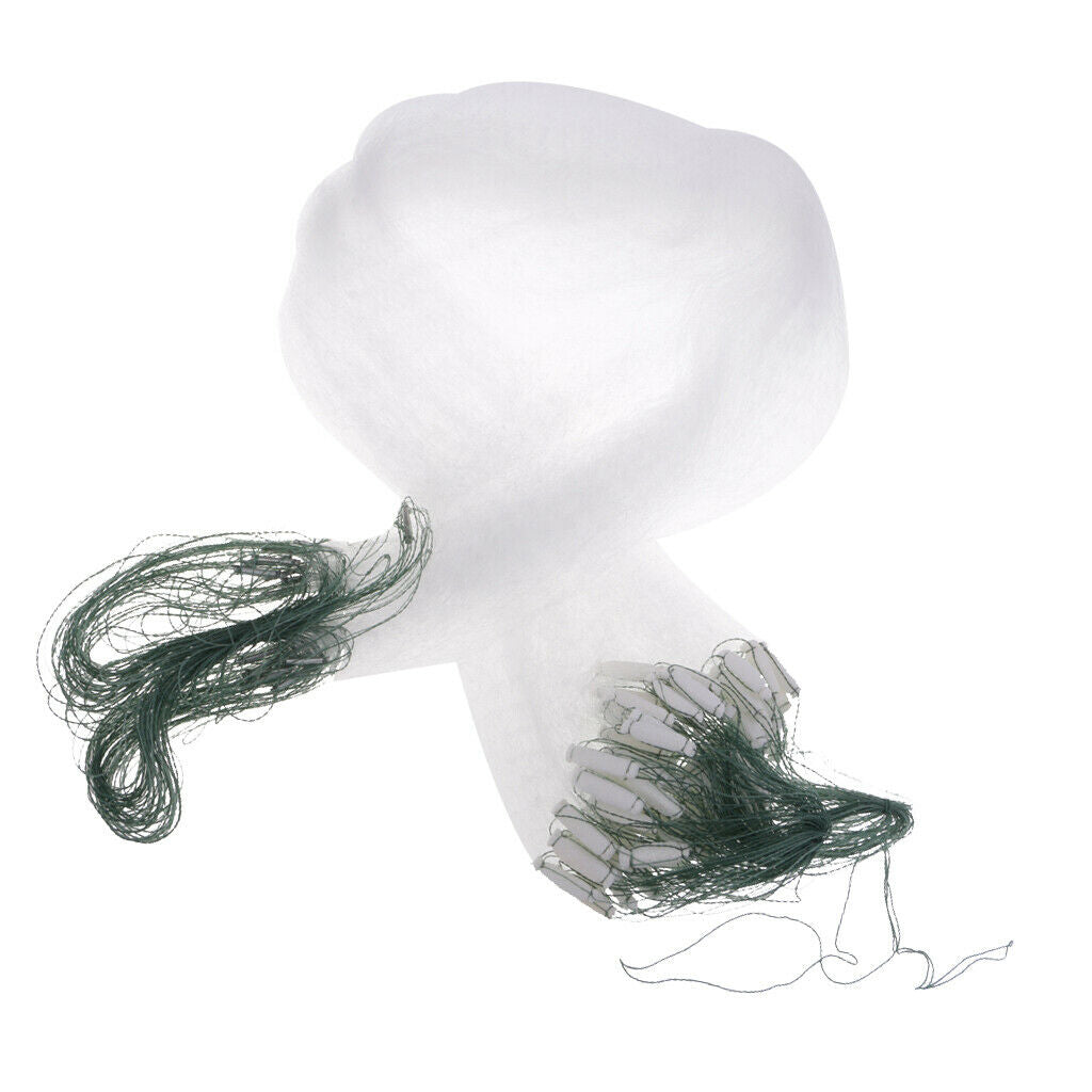 20mx1.2m Clear Green White Fishing Gill Net Float Fish Trap Monofilament Net