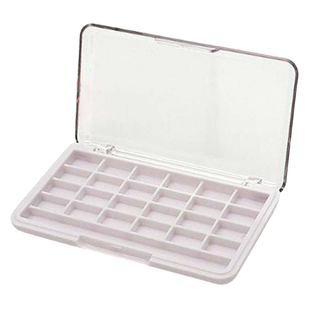 2 lot Empty Eyeshadow Palette Pallet Box Clear Lid Blush Powder Holder Case