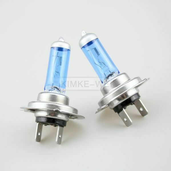 2x 12V H7 XENON SUPER WHITE BULBS HALOGEN BULB HEADLAMP LIGHT DIPPED BEAM 100W