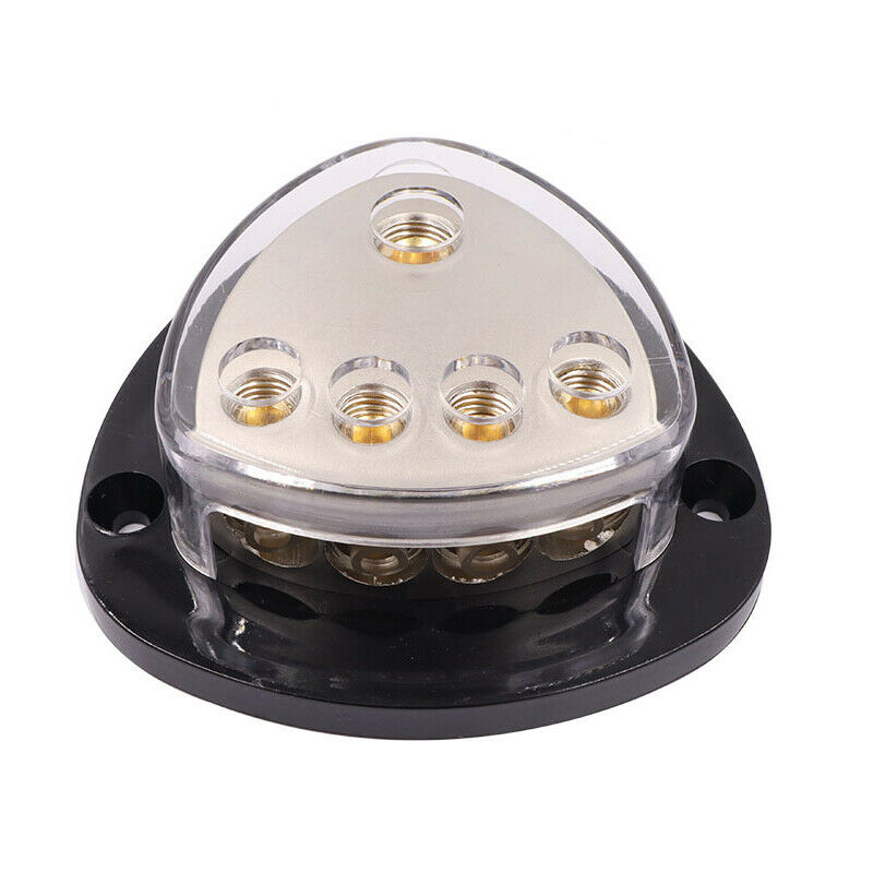 4 Way Out Car Audio Power Distribution Block Power/Ground Splitter 0/4gauge AWG