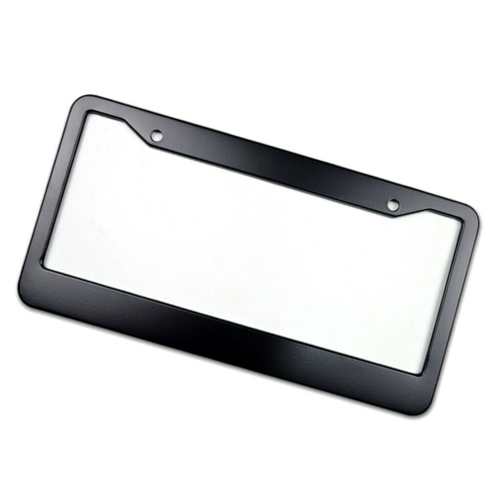 Metal Aluminium Anodized Car License Plate Frame Blank Black Waterproof