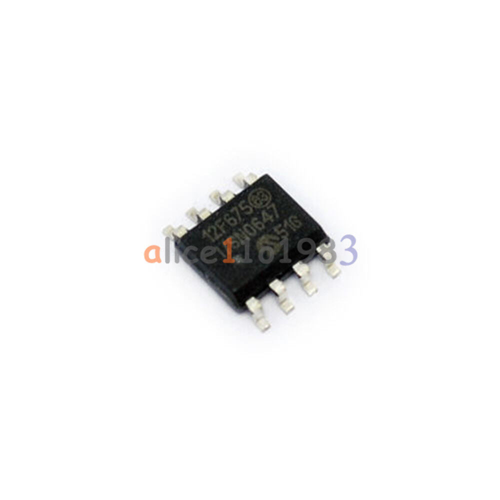 10PCS PIC12F675-I/SN PIC12F675 SOP8 MICROCHIP MCU CMOS 8BIT FLASH-BASE L8 AL