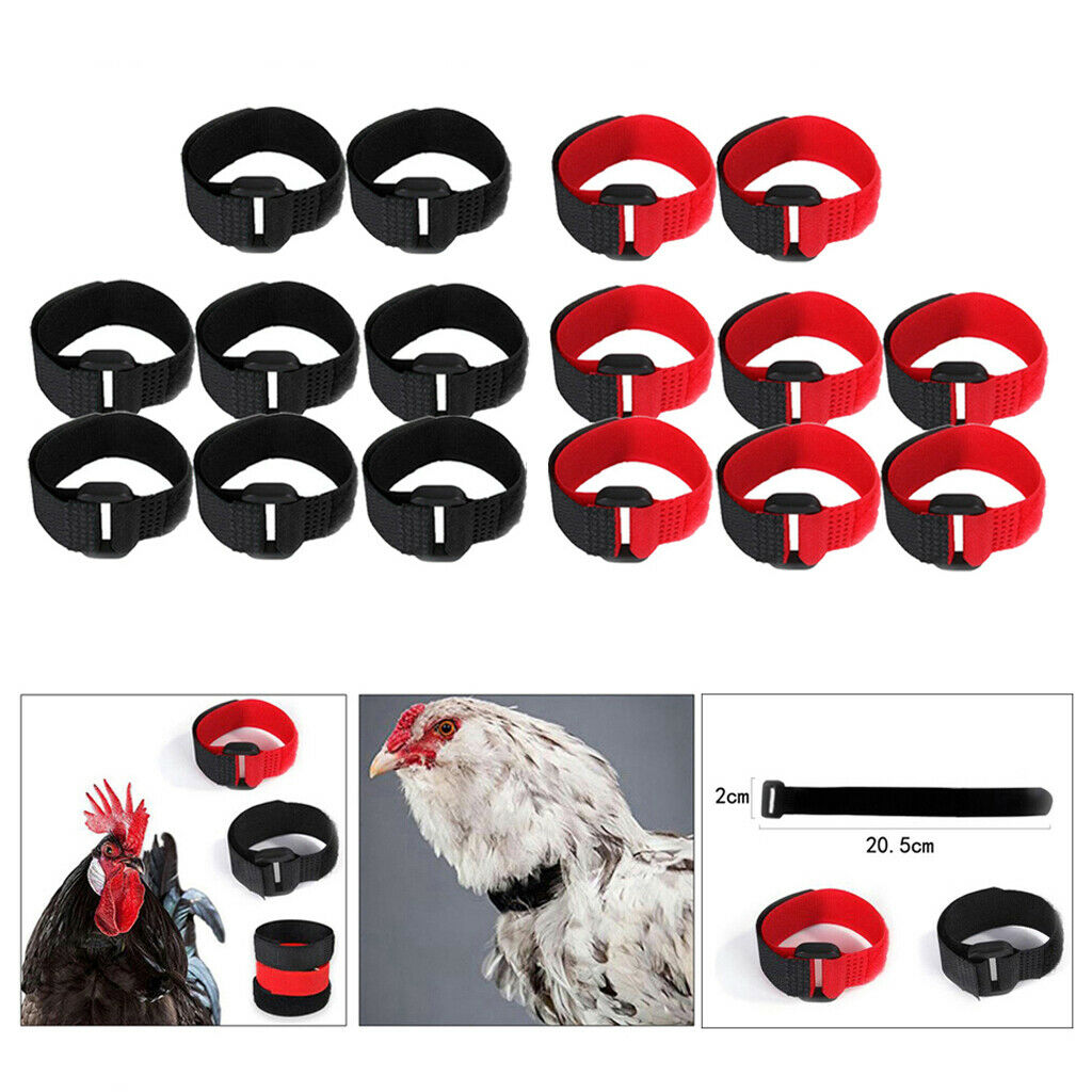 16x Rooster Collar Prevent Chicken from Screaming for Poultry Duck Goose