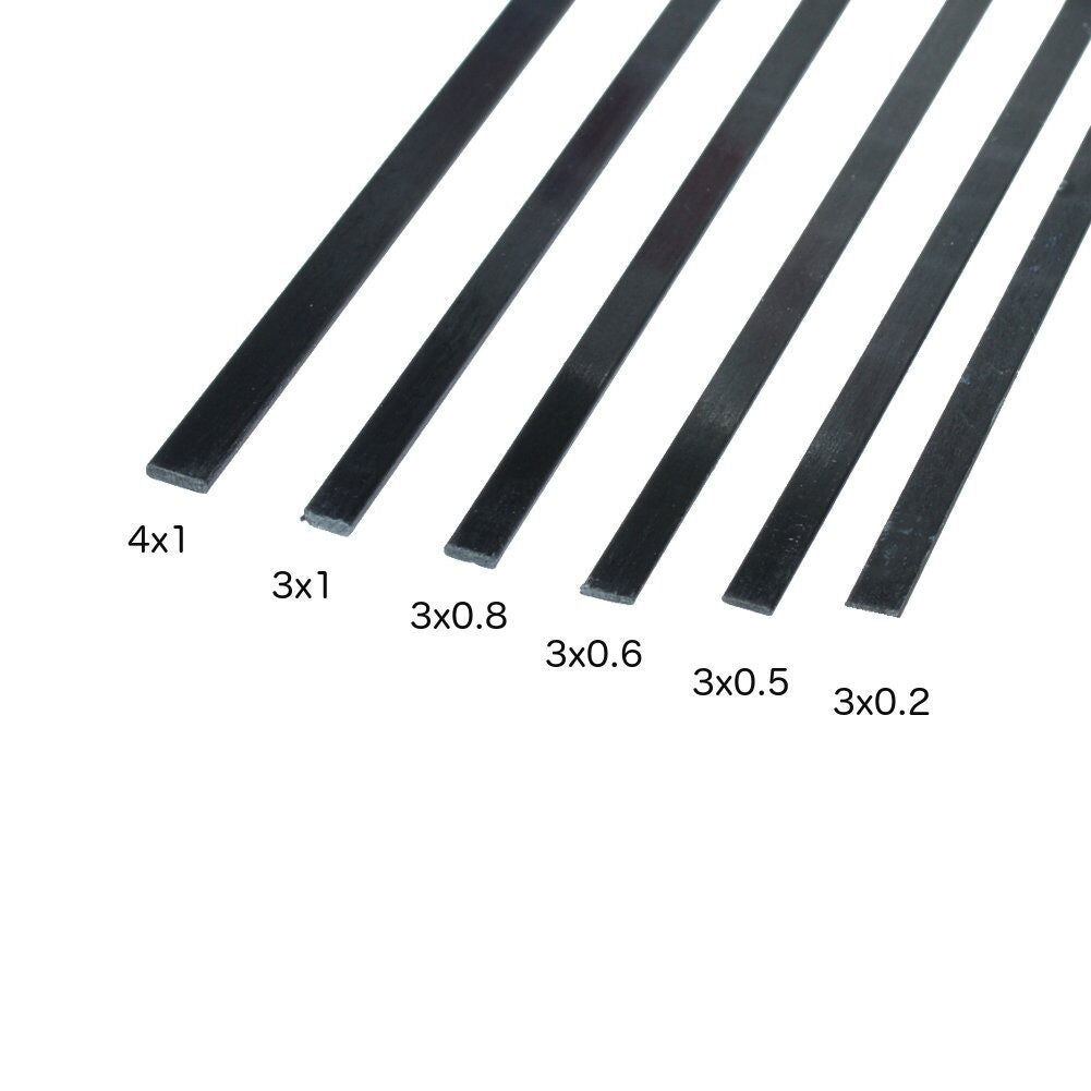 Carbon Fiber strips (2Pcs) deal 2mm X 10mm X 500mm Rc Air plane Kite