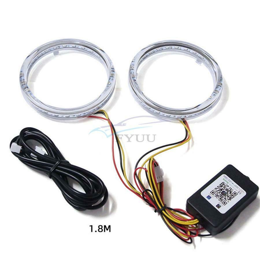 12V-24V RGB Multi-color PC Protector Lens Angel Eyes Ring Lights For iOS Android