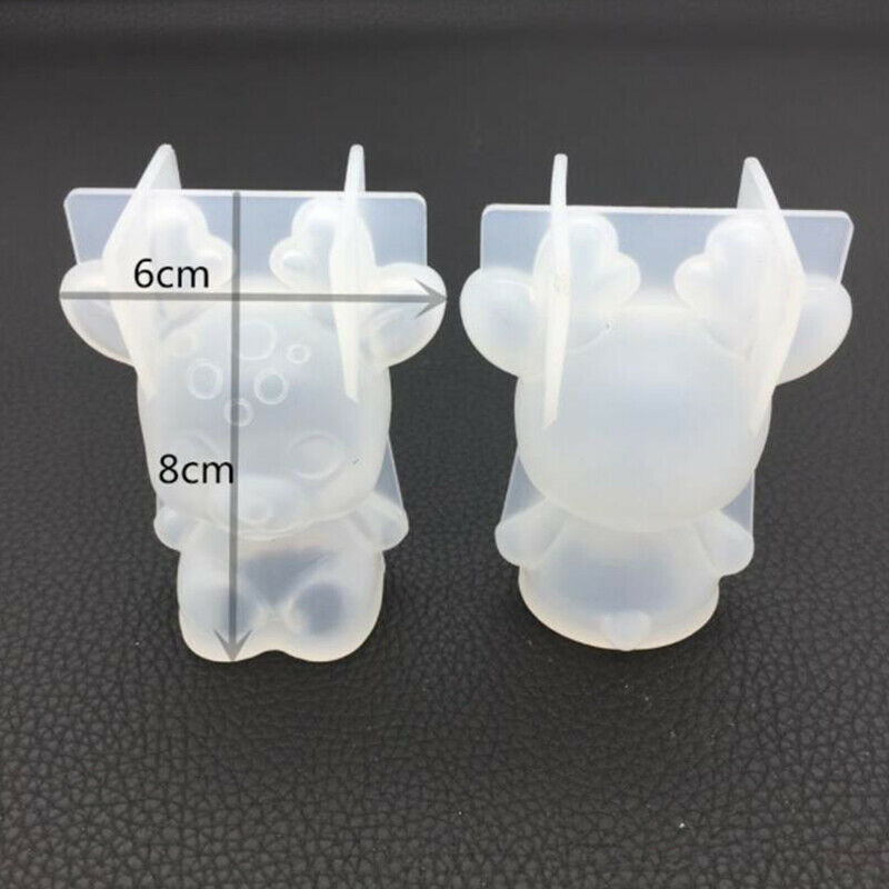 Transparent Mirror Elk Silicone Mold DIY Making  Silicone Mould Xmas Orna.l8
