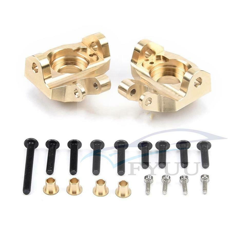 1 Pair Brass Heavy Duty Front Steering Knuckle For 1/10 RC Axial SCX10 II 90046
